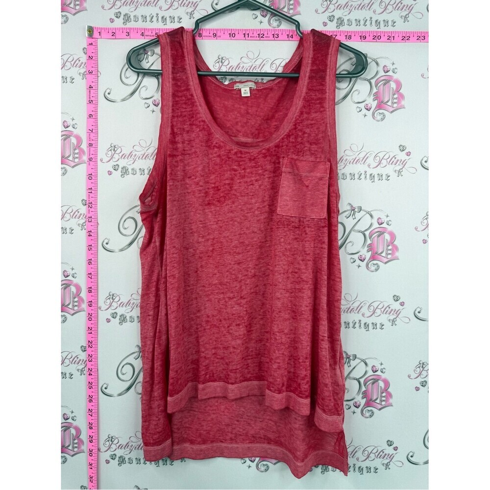 Gap tank top red pink  Sleeveless Pocket Tank Top - Red